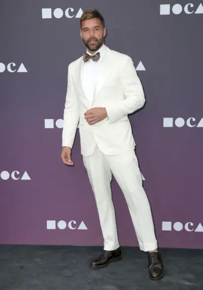 Ricky Martin Traje Blanco Hombre