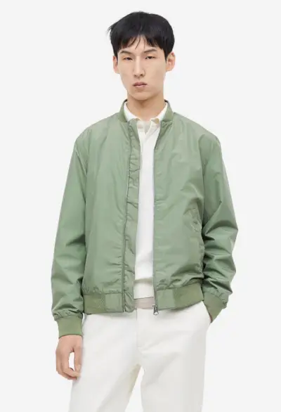 Bomber Homme H&M Vert Kaki