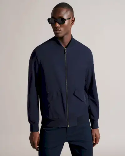 Blouson aviateur bleu marine Coupe homme Ted Baker