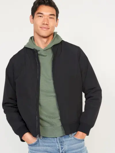 Blouson Bomber Noir Homme Sweat À Capuche Old Navy