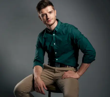 Camicia elegante colori verde