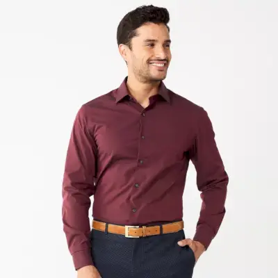 Camicia elegante colori Borgogna
