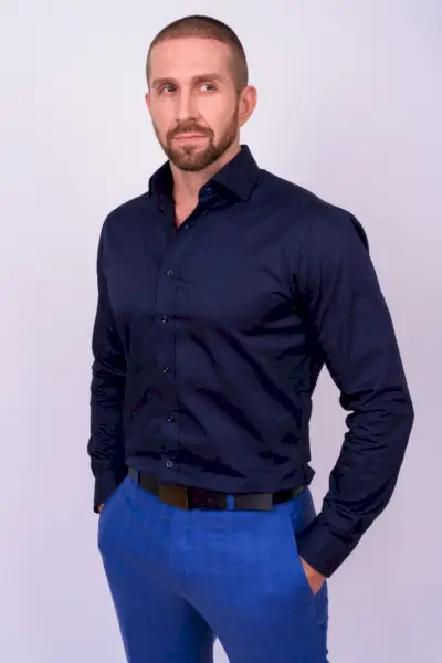 Camicia elegante colori blu navy