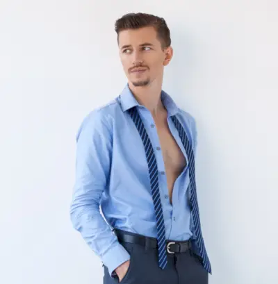 Camicia elegante nei colori azzurro