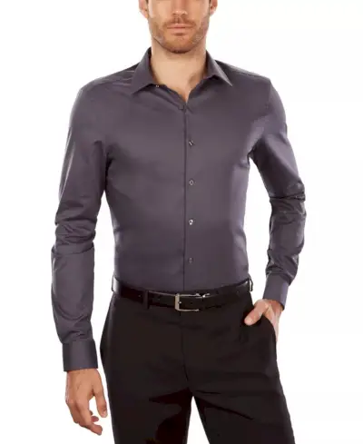 Camicia elegante colori grigio antracite scuro