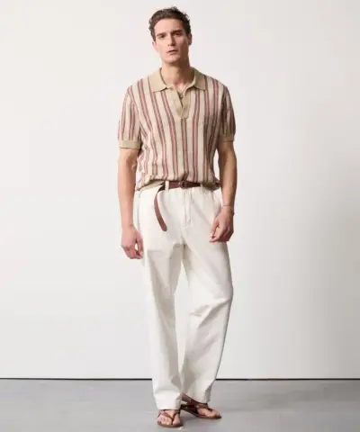 Gestreepte polobroek Zomerbruiloftkleding Heren Todd Snyder