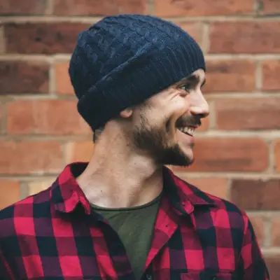 Bonnet de chemise en flanelle de style hipster pour hommes de la mode des années 2000