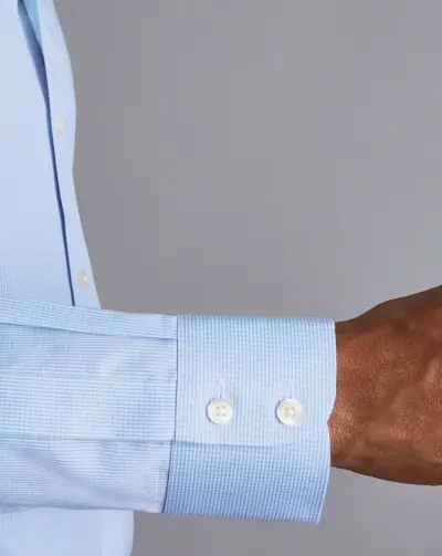 שרוול טירוויט חולצה כחולה צרפתית