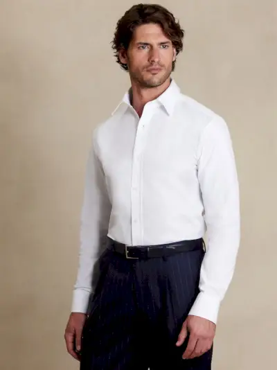 Banana Republic True Slim Premium Poplin חולצה לגברים