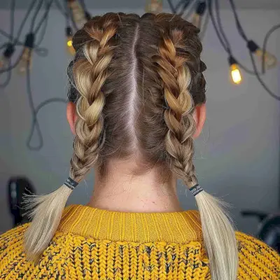 Fun Double French Braids for Teenage Girls