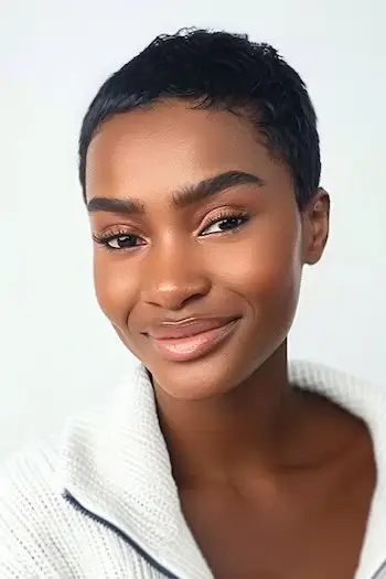 Peinado Pixie recortado para cabello fino.