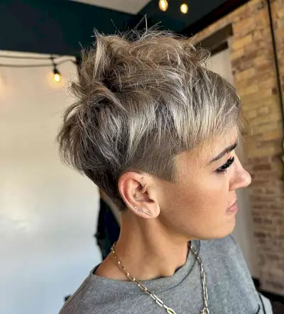 Textured Pixie Cut with an Undercut