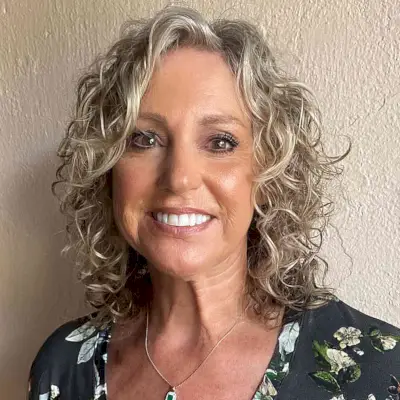 Grey Blended Wavy Perm for older women