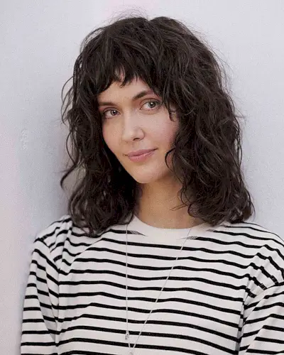 Shoulder-Length Wavy Perm for Thick Hair