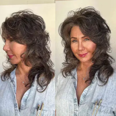 Wavy Disconnected Shag Cut