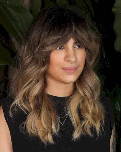 Shaggy Bangs for Thick, Wavy Hair