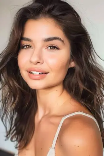 תסרוקת Piecey Waves באורך בינוני.