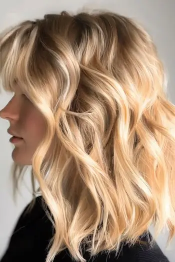 30 תסרוקות גליות באורך בינוני שאי אפשר לעמוד בפניהן כדי לתת השראה לביקור הבא שלך בסלון