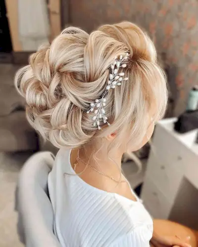 Glamorous Tousled Wedding Updo