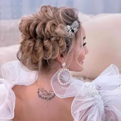 Romantic Pull-Through Braided Updo