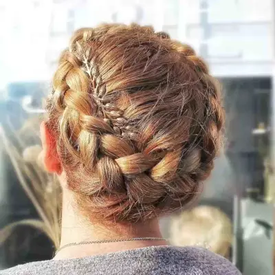 Four Braid Messy Updo