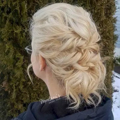 Textured Low Updo for Wedding
