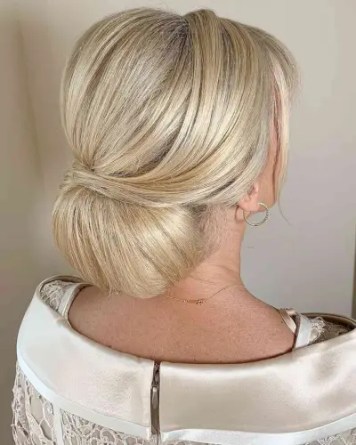 Casually Tucked Chignon Mother of the Bride Hairstyle