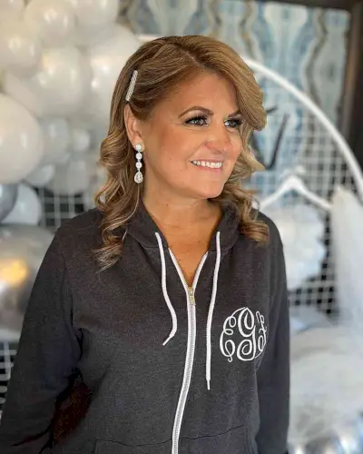 Wedding Mom of the Groom Side Part Hairstyle with Bouncy Curls