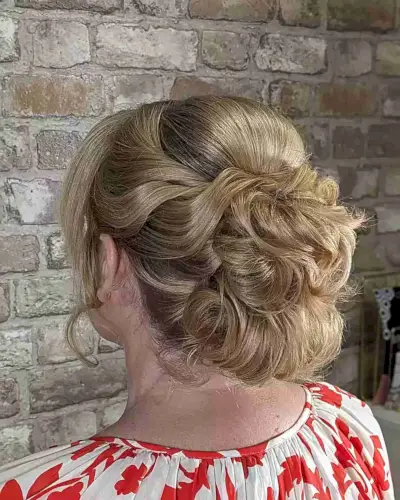 Grooms Mother Wedding-Perfect Wavy Pinned Updo