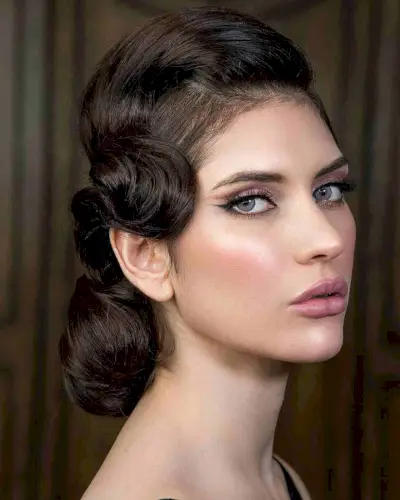 Vintage Wedding Updo for Long Hair