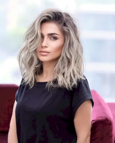 Easy Shoulder-Length Side-Swept Bridesmaid Hair