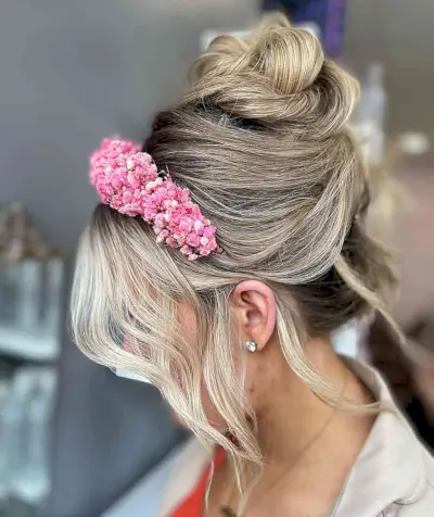 Soft Messy Bun Wedding Guest Style with Headband