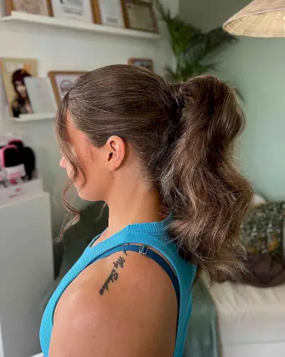Easy Ponytail with Thick Waves for Guest of a Wedding