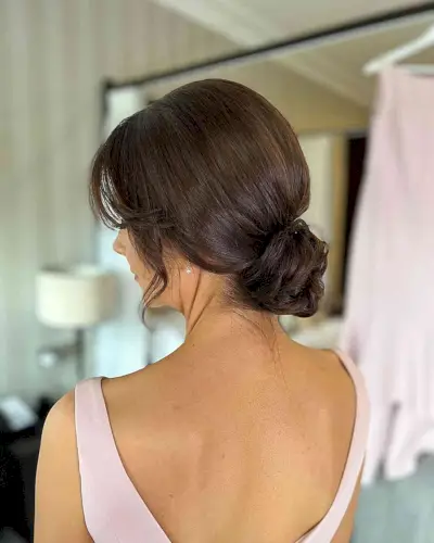 Easy Loose Updo with Face-Framing Strands for a Wedding Guest