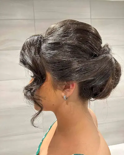 Easy Classic Chignon with Face Frame for Wedding Guests