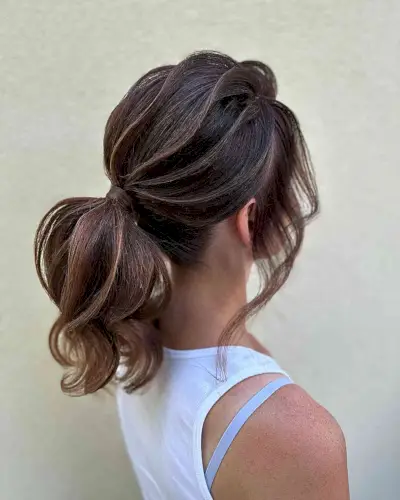 Mid-Length Wedding Guest Textured Pony with Face-Frame