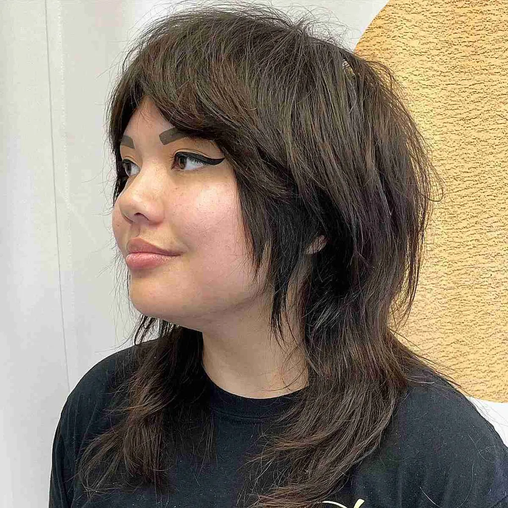 シャギーウルフカットのフェイスフレーミングレイヤー' title=