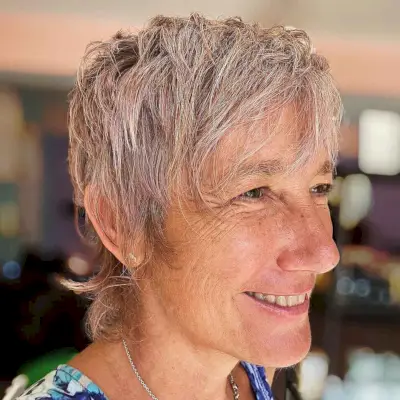 Very Short Wolf Cut for Women Over 70