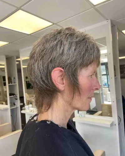Mini Shaggy Wolf Cut for Women Over Sixty