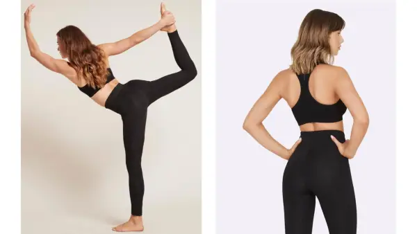 Composition of woman in Lord of the Dance pose and another facing away from camera with hands on hips